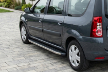 Lada Largus 2012- Side Steps BlackLine (2 pcs, Aluminum) photo 1