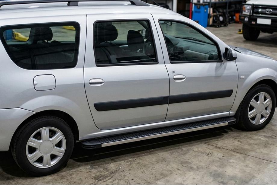 Lada Largus 2012- Side Steps Maya V1 (2 pcs, Aluminum) Image
