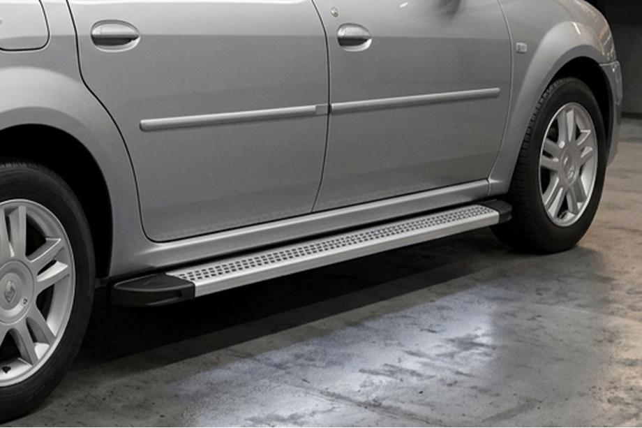 Lada Largus 2012- Side Steps Maya V2 (2 pcs, Aluminum) Image