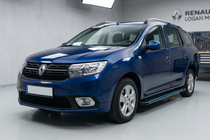 Dacia Logan MCV 2013-2020 Side Steps Maya Blue (2 pcs, Aluminum) photo 1