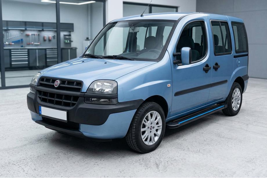 Fiat Doblo I 2005-2010 Side Steps Maya Blue (2 pcs, Aluminum) Maxi Base Image