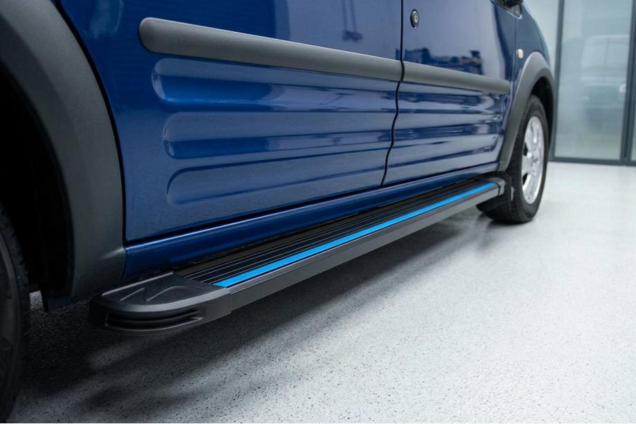 Ford Connect 2010-2013 Side Steps Maya Blue (2 pcs, Aluminum) Image