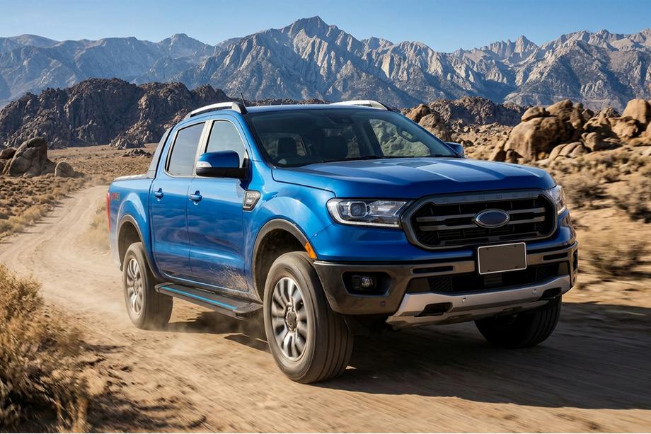 Ford Ranger 2011–2022 Side Steps Maya Blue (2 pcs, Aluminum) Image