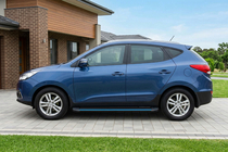 Hyundai IX-35 2010-2015 Side Steps Maya Blue (2 pcs, Aluminum) photo 1