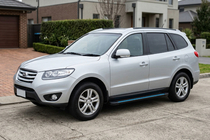 Hyundai Santa Fe 2 2006-2012 Side Steps Maya Blue-Black (2 pcs, Aluminum) photo 1