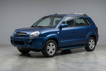 Hyundai Tucson JM 2004- Side Steps Maya Blue (2 pcs, Aluminum) photo 1