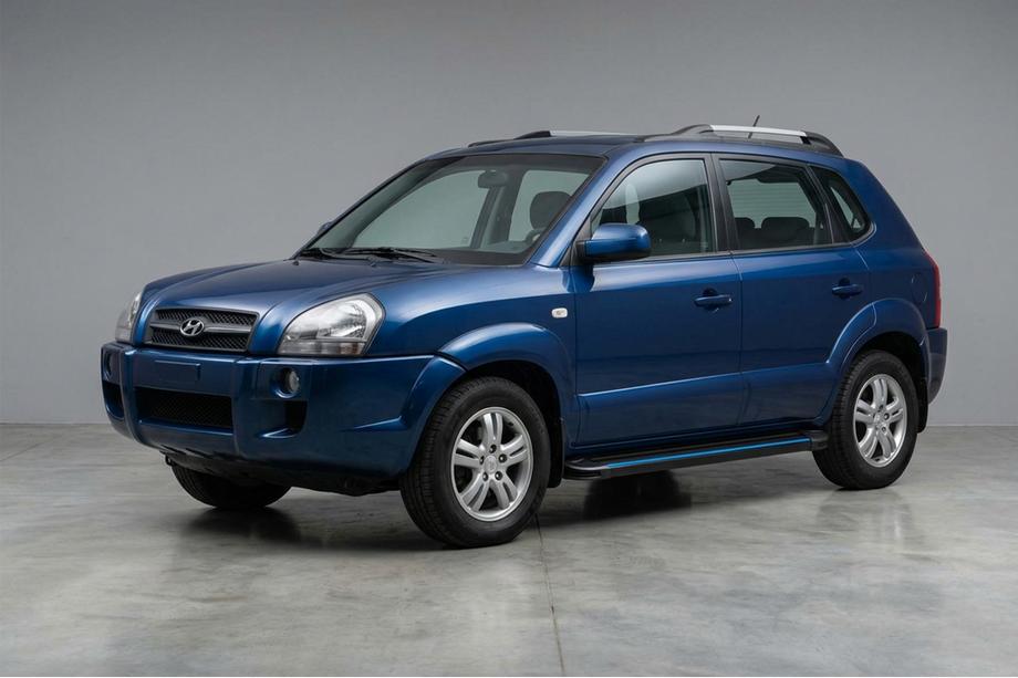 Hyundai Tucson JM 2004- Side Steps Maya Blue (2 pcs, Aluminum) Image