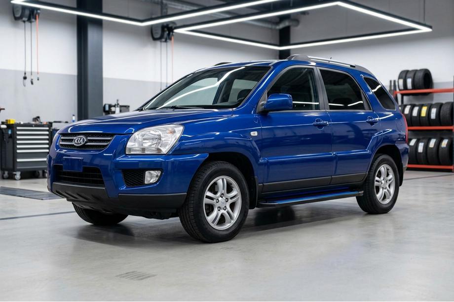 Kia Sportage 2004-2010 Side Steps Maya Blue (2 pcs, Aluminum) Image