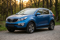 Kia Sportage 2010-2015 Side Steps Maya Blue-Black (2 pcs, Aluminum) photo 1