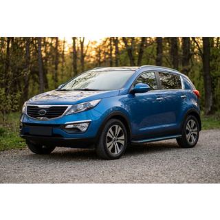 Side Steps Maya Blue-Black (2 pcs, Aluminum) Kia Sportage 2010-2015 photo 1
