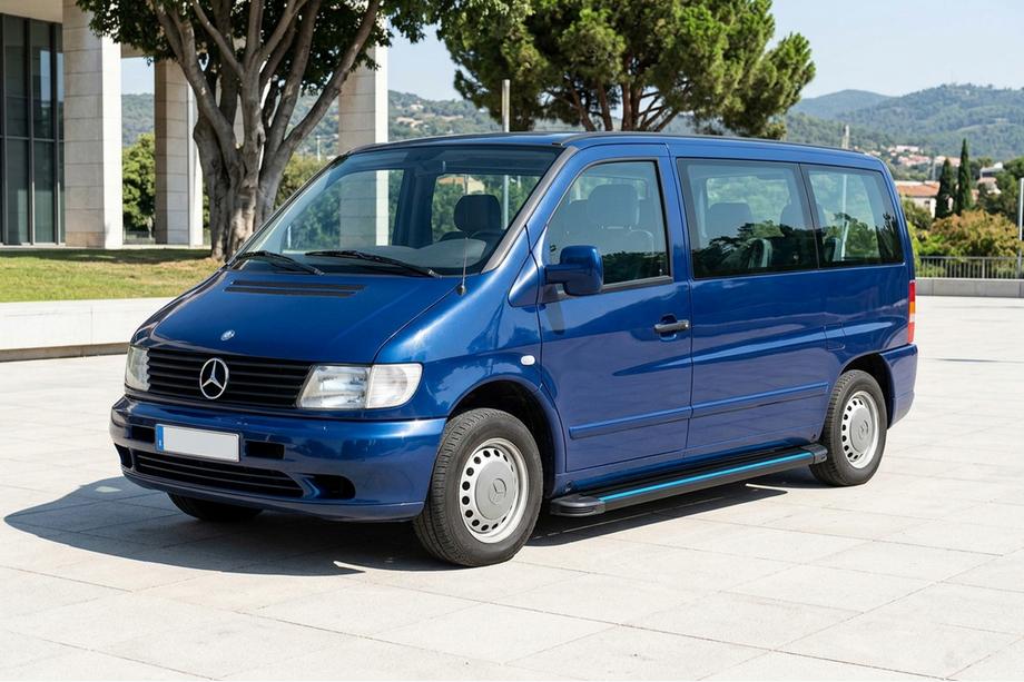Mercedes Vito W638 1996-2003 Side Steps Maya Blue (2 pcs, Aluminum) Image