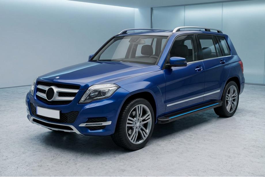 Mercedes GLK class X204 2008-2015 Side Steps Maya Blue (2 pcs, Aluminum) Image