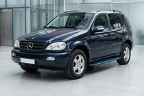 Mercedes ML W163 1997-2005 Side Steps Maya Blue (2 pcs, Aluminum) photo 1