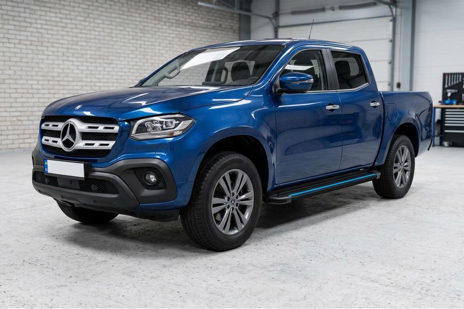 Mercedes X class 2017-2020 Side Steps Maya Blue (2 pcs, Aluminum) Image