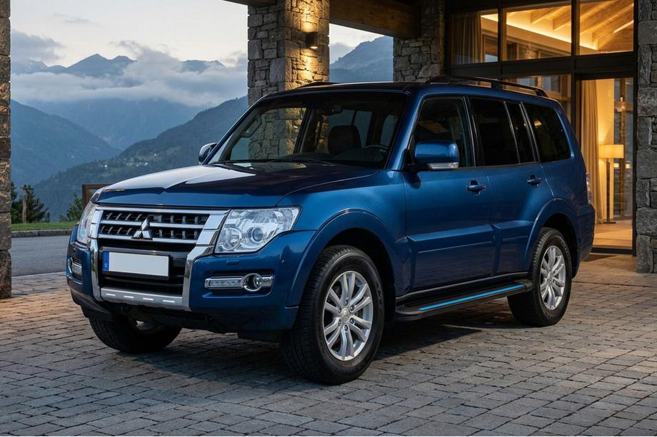 Mitsubishi Pajero Wagon IV 2006-2021 Side Steps Maya Blue (2 pcs, Aluminum) Image