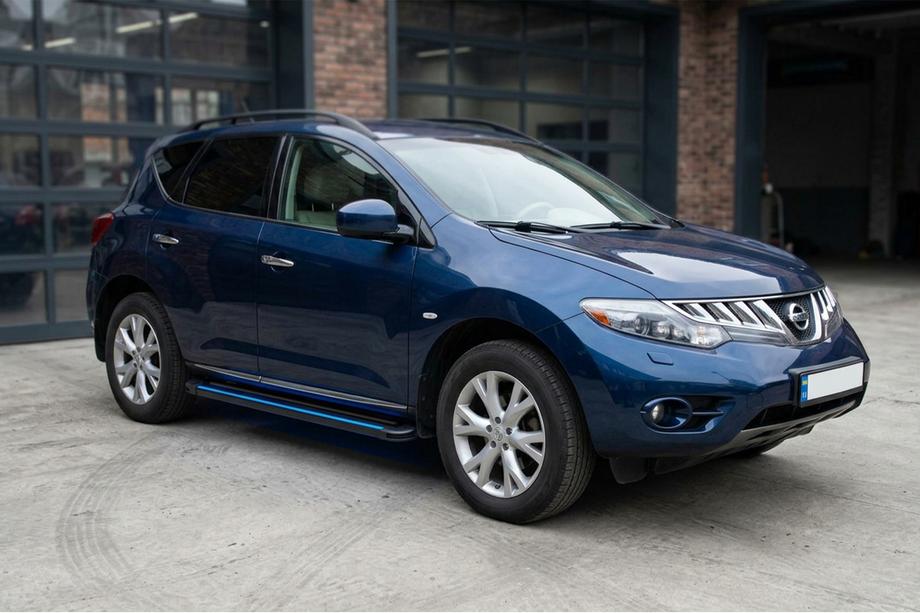 Nissan Murano 2008-2014 Side Steps Maya Blue (2 pcs, Aluminum) Image