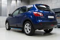 Nissan Qashqai 2007-2010 Side Steps Maya Blue-Black (2 pcs, Aluminum) photo 1
