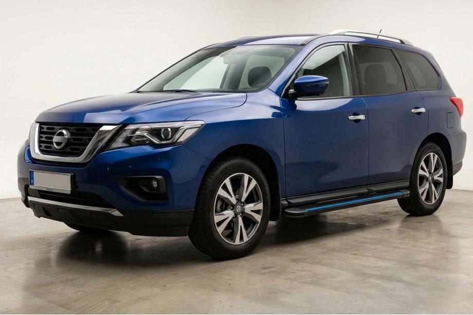 Nissan Pathfinder R52 2012-2021 Side Steps Maya Blue (2 pcs, Aluminum) Image