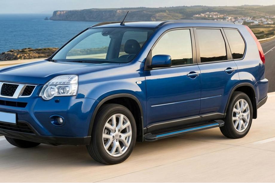 Nissan X-trail T31 2007-2014 Side Steps Maya Blue (2 pcs, Aluminum) Image
