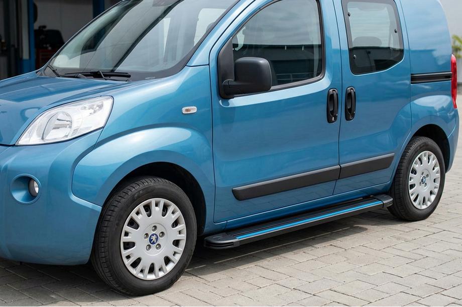 Peugeot Bipper 2008-2017 Side Steps Maya Blue (2 pcs, Aluminum) Image