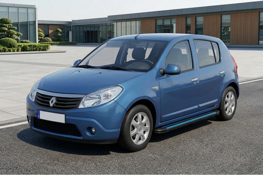 Renault Sandero 2007-2013 Side Steps Maya Blue (2 pcs, Aluminum) Image