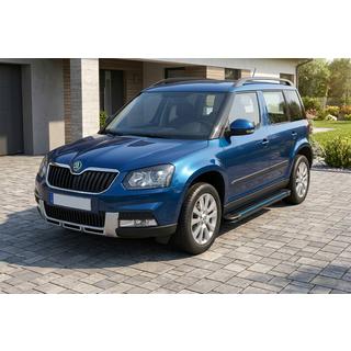 Side Steps Maya Blue (2 pcs, Aluminum) Skoda Yeti 2009-2017 photo 1