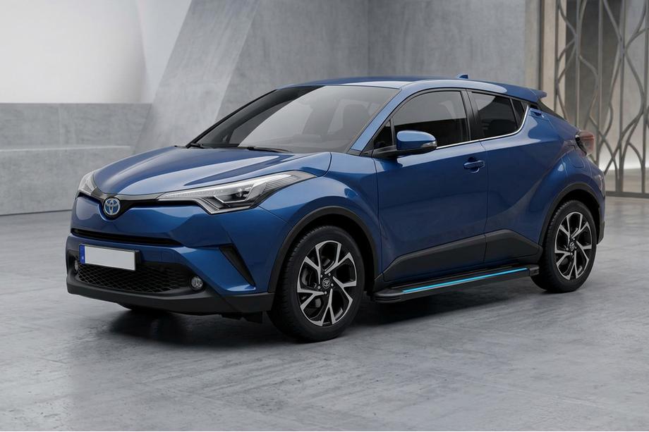 Toyota C-HR 2016-2023 Side Steps Maya Blue (2 pcs, Aluminum) Image