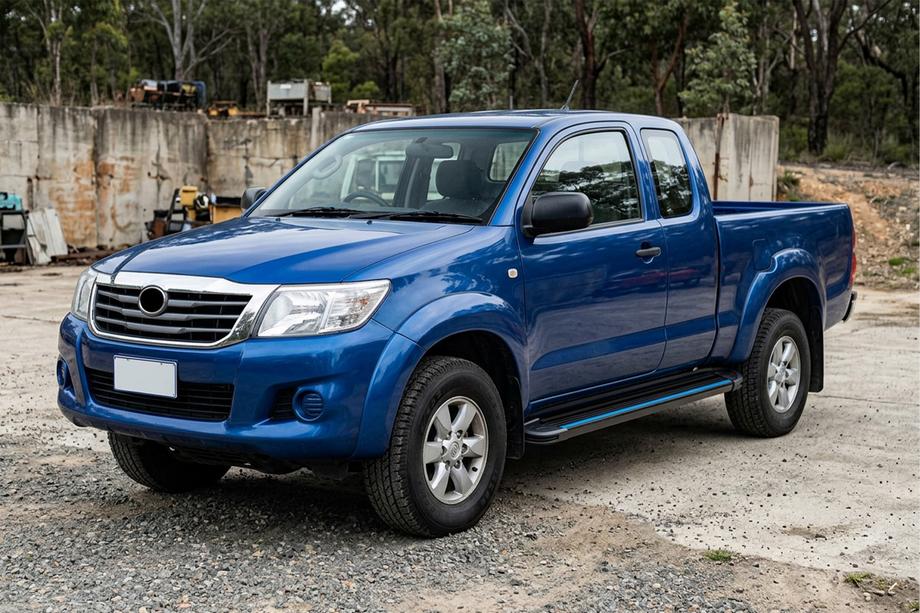 Toyota Hilux 2006-2015 Side Steps Maya Blue (2 pcs, Aluminum) Image