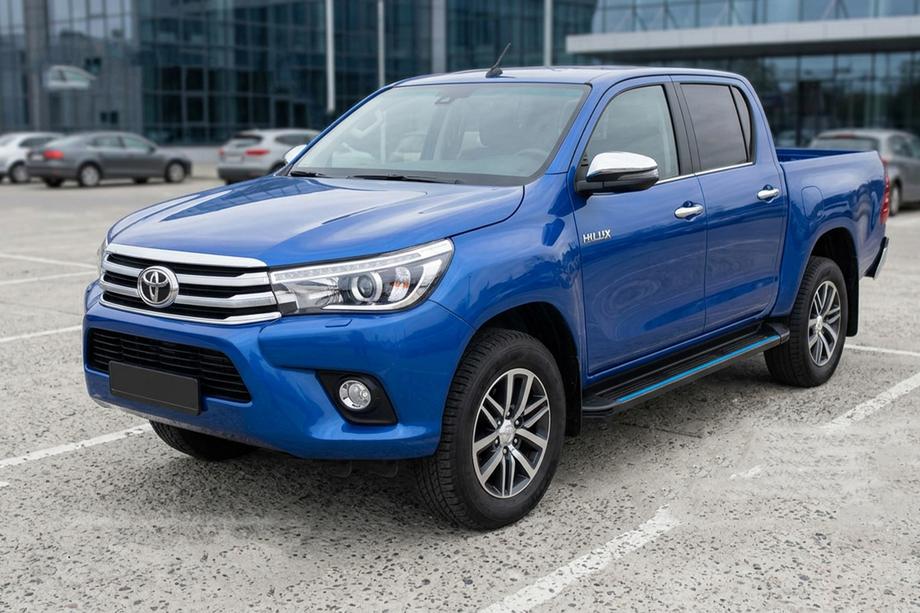 Toyota Hilux 2015- Side Steps Maya Blue (2 pcs, Aluminum) Image