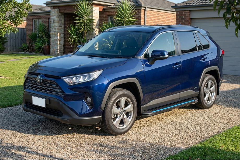 Toyota Rav 4 2019–2025 Side Steps Maya Blue (2 pcs, Aluminum) Image