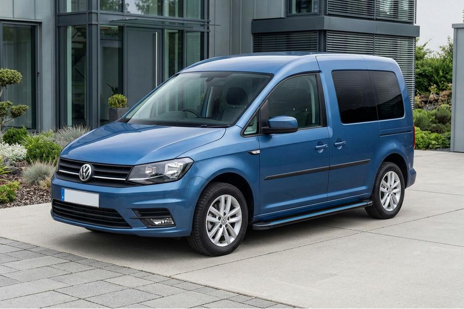 Volkswagen Caddy 2015-2020 Side Steps Maya Blue (2 pcs, Aluminum) Maxi Base Image