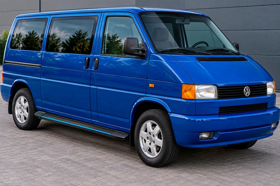 Volkswagen T4 Transporter 1990-2003 Side Steps Maya Blue (2 pcs, Aluminum) Long Wheelbase Image