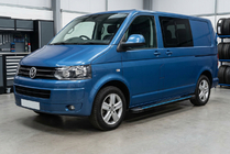 Volkswagen T5 2010-2015 Side Steps Maya Blue (2 pcs, Aluminum) Short Wheelbase photo 1