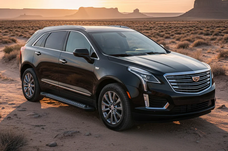 Cadillac XT5 2016- Side Steps New Vision Black (2 pcs, Aluminum) Image