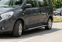 Dacia Dokker 2013-2022 Side Steps New Vision Black (2 pcs, Aluminum) photo 1