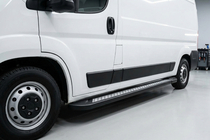 Fiat Ducato 2006-2025 Side Steps New Vision Black (2 pcs, Aluminum) Short Wheelbase photo 1