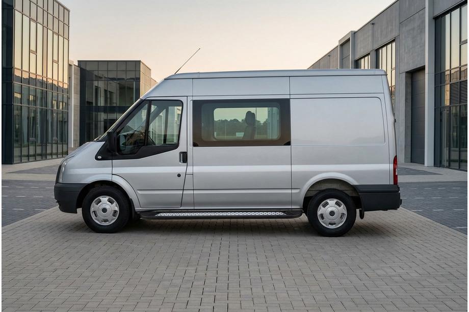 Ford Transit 2000–2014 Side Steps New Vision Black (2 pcs, Aluminum) L3/L4 (long) Image