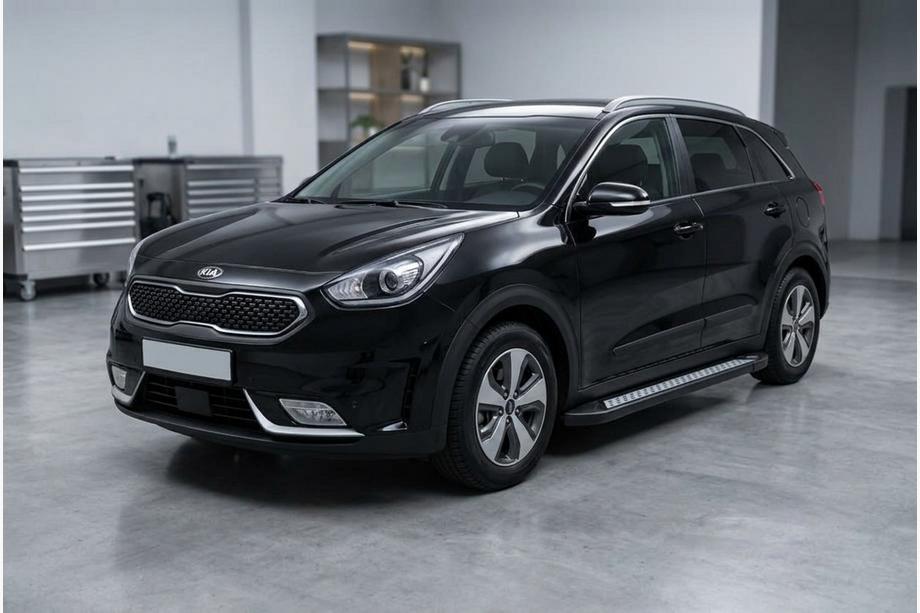 Kia Niro 2016–2021 Side Steps New Vision Black (2 pcs, Aluminum) Image