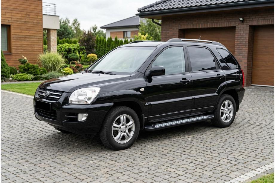 Kia Sportage 2004-2010 Side Steps Vision New Black (2 pcs, Aluminum) Image