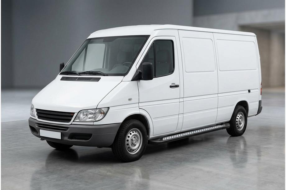 Mercedes Sprinter W901/902/903/904/905 1995–2006 Side Steps New Vision Black (2 pcs, Aluminum) Medium Wheelbase Image