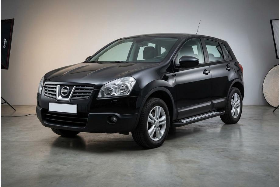 Nissan Qashqai 2007-2010 Side Steps New Vision Black (2 pcs, Aluminum) Image