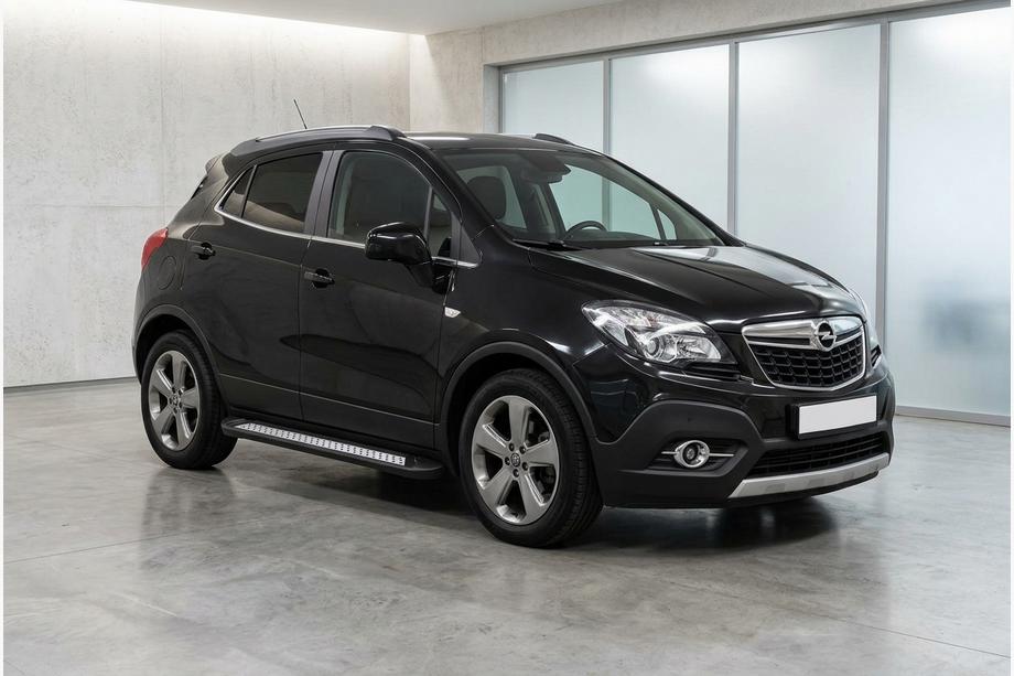 Opel Mokka 2012-2021 Side Steps New Vision Black (2 pcs, Aluminum) Image