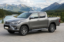 Toyota Hilux 2015- Side Steps New Vision Black (2 pcs, Aluminum) photo 1