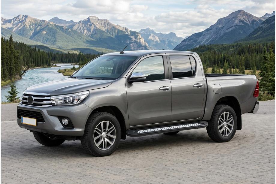 Toyota Hilux 2015- Side Steps New Vision Black (2 pcs, Aluminum) Image