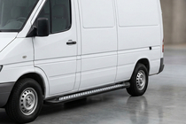Volkswagen LT 1995-2006 Side Steps New Vision Black (2 pcs, Aluminum) Long Wheelbase photo 1