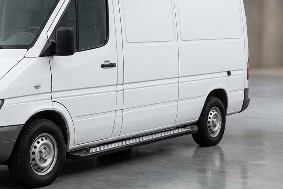 Volkswagen LT 1995-2006 Side Steps New Vision Black (2 pcs, Aluminum) Long Wheelbase Image