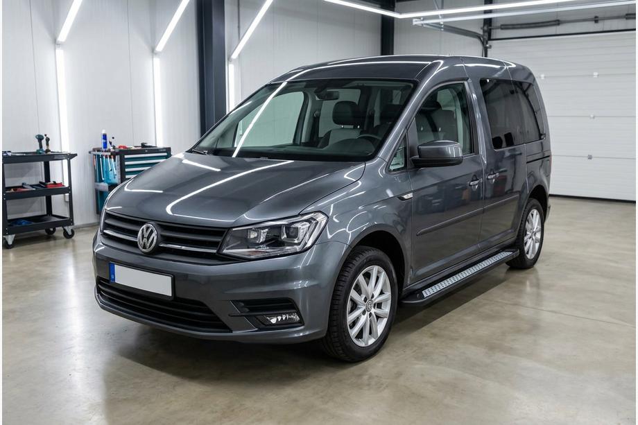 Volkswagen Caddy 2015-2020 Side Steps New Vision Black (2 pcs, Aluminum) Maxi Base Image