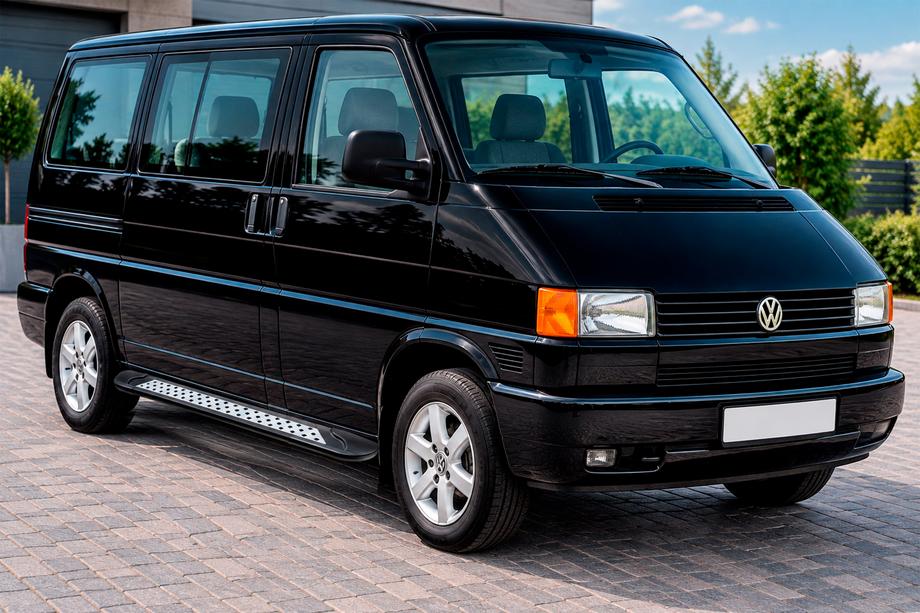 Volkswagen T4 Transporter 1990-2003 Side Steps Vision New Black (2 pcs, Aluminum) Short Wheelbase Image