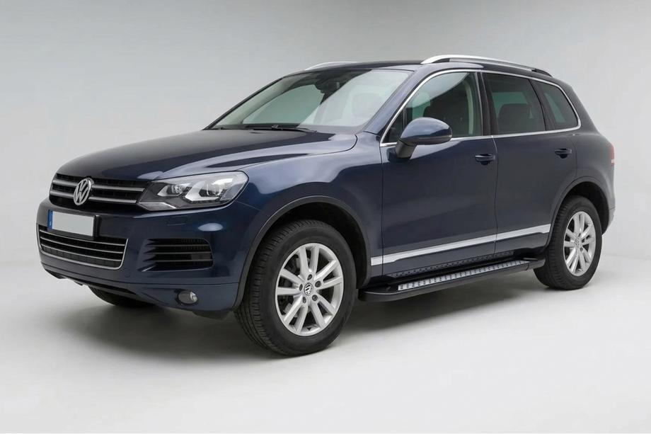 Volkswagen Touareg 2010-2018 Side Steps New Vision Black (2 pcs, Aluminum) Image