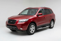Hyundai Santa Fe 2 2006-2012 Side Steps Tayga V2 (2 pcs, Aluminum) photo 1